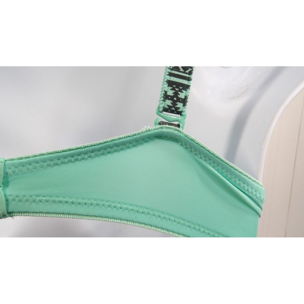 PINK Victoria's Secret Bra Green Underwired Convertible Tribal Print Straps 34C - Picture 4 of 10